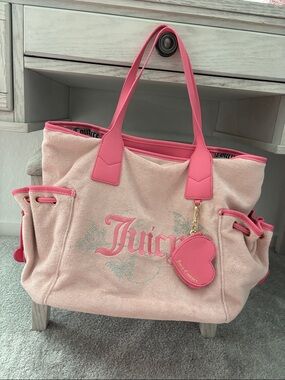 🌸 velour Pink Juicy tote